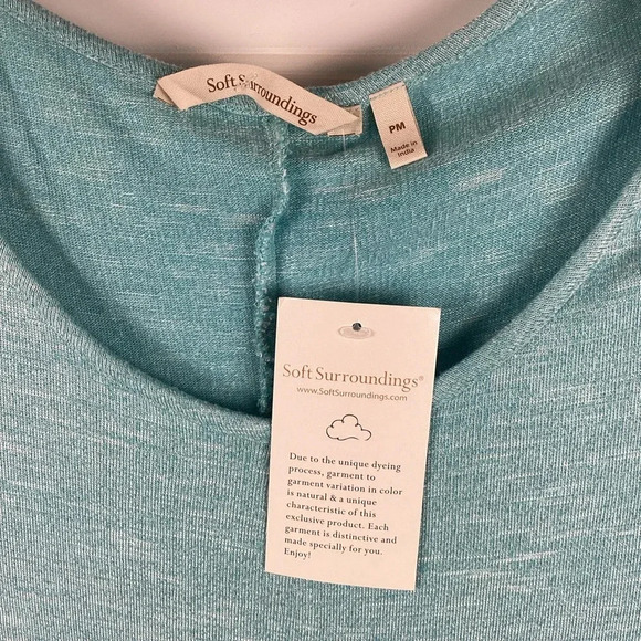 Soft Surroundings NWT Destin Cold Shoulder Knit Midi Dress Size PM - Picture 6 of 12